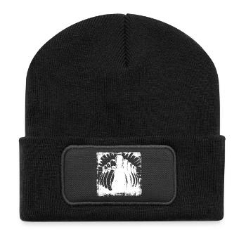 Kegeln Bowling - Recycelte Patch Beanie - Schwarz - Vorne