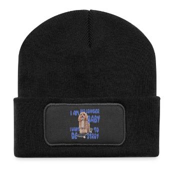 Skater Dog Meme - Plus bébé - Beanie recyclé à patch - noir - Devant