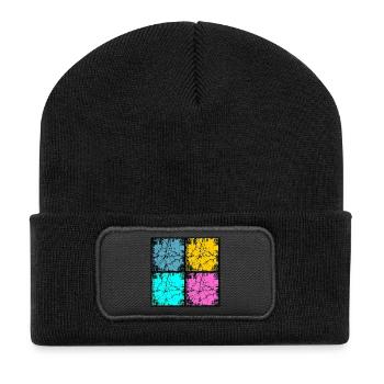 Popart urban style - Recycled Patch Beanie - black - Front
