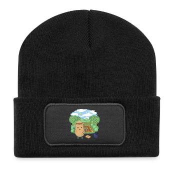 Potato Farmer Vegetable Garden Potatoes Farmer - Recycled Patch Beanie - black - Front