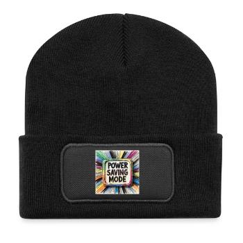 Power Saving Mode - Recycled Patch Beanie - black - Front