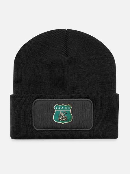 Bergbau – Glaube & Arbeit - Recycelte Patch Beanie - Schwarz