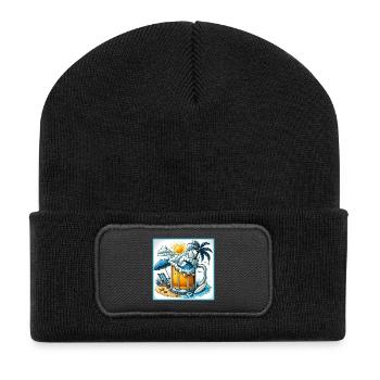 Beer & Beach – The Perfect Holiday - Recycled Patch Beanie - black - Front
