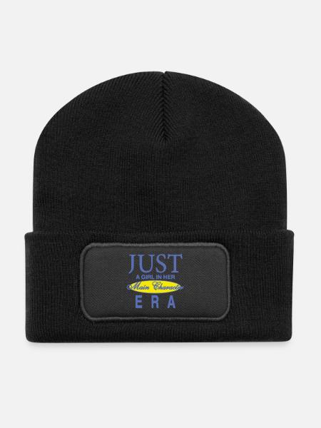 Époque du personnage principal – Autonomisation des filles - Beanie recyclé à patch - noir