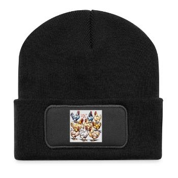 Ballet de poulet : Troupe de poulets polyphoniques - Beanie recyclé à patch - noir - Devant
