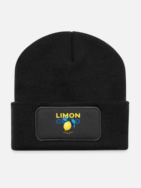 Limoncello Zitronen Amalfi Italien Sommer - Recycelte Patch Beanie - Schwarz