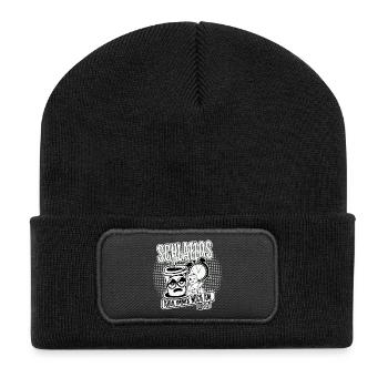 Schlaflos – aber immer noch am leben. Mom Life - Recycelte Patch Beanie - Schwarz - Vorne