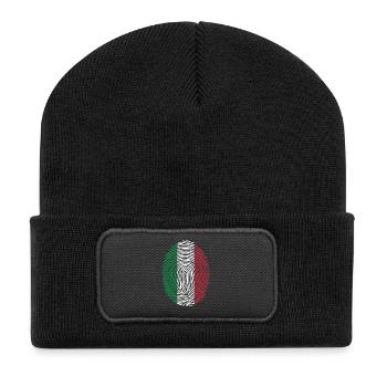 Italy in my DNA with an Italian flag - Recycled Patch Beanie - black - Front