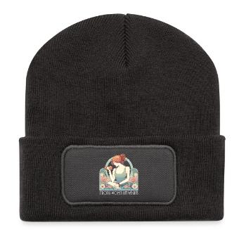 Fitness Femmes fortes Levage Poids Gym Cadeau - Beanie recyclé à patch - charbon - Devant