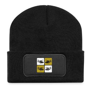 Hélicoptère de l’Armée – Militaire - Beanie recyclé à patch - noir - Devant