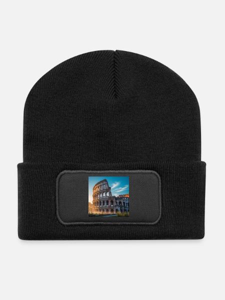 Sporthalle - Recycelte Patch Beanie - Schwarz