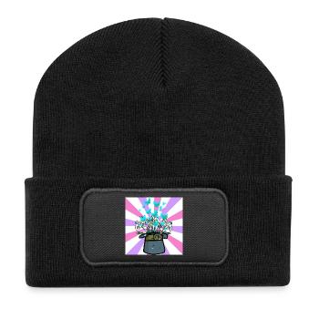 Chapeau Conjure Printemps Début Fleurs Fleur - Beanie recyclé à patch - noir - Devant