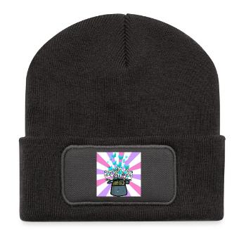 Chapeau Conjure Printemps Début Fleurs Fleur - Beanie recyclé à patch - charbon - Devant