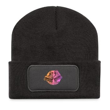 Skates, Vintage, Street, dynamisch, Sommeratmosphäre - Recycelte Patch Beanie - Dunkelgrau - Vorne