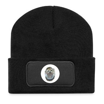 Ida Igel - Recycelte Patch Beanie - Schwarz - Vorne