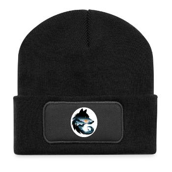 Wolf Landscape - Recycled Patch Beanie - black - Front
