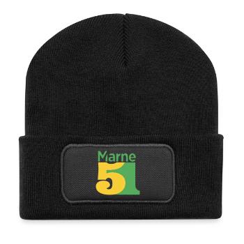 51 - Recycled Patch Beanie - black - Front