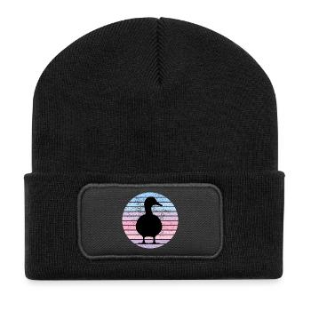 Vintage Duck - Recycelte Patch Beanie - Schwarz - Vorne