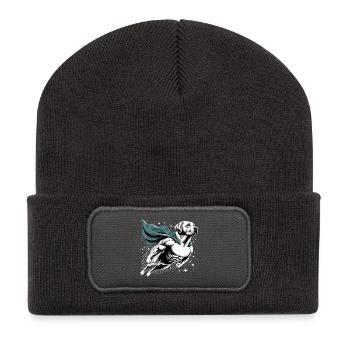 Super Hund Labrador Retriever Labi Labbi Geschenk - Recycelte Patch Beanie - Dunkelgrau - Vorne