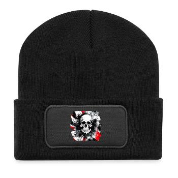 Crâne Trash Polka Biker Culture - Beanie recyclé à patch - noir - Devant