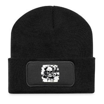 Totenkopf Trash Polka Heavy Metal - Recycled Patch Beanie - black - Front
