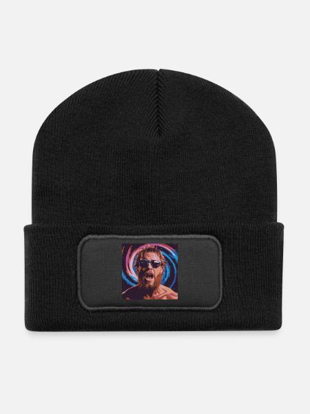 Trippin - Beanie recyclé à patch - noir