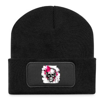 Crâne Tatouage Heavy Metal Rocker - Beanie recyclé à patch - noir - Devant