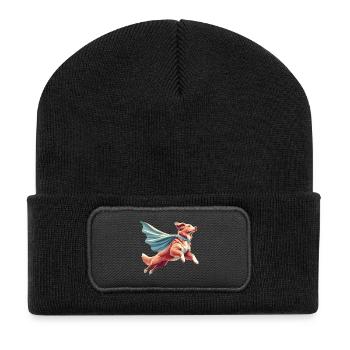 Super Hund Nova Scotia Duck Tolling Retriever - Recycelte Patch Beanie - Schwarz - Vorne