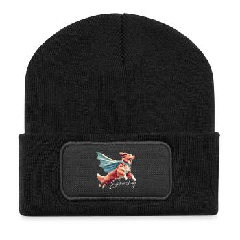 Super Hund Nova Scotia Duck Tolling Retriever - Recycelte Patch Beanie - Schwarz - Vorne