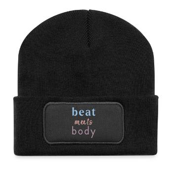 Beat Meets Body – Danse Dicton Design - Beanie recyclé à patch - noir - Devant