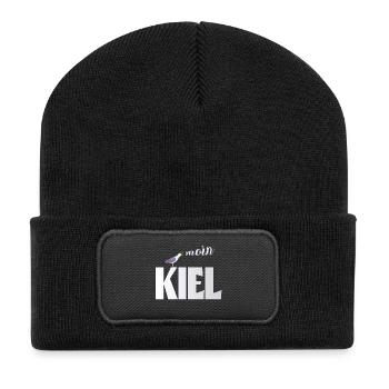 Kiel Möwe & Moin Design - Recycelte Patch Beanie - Schwarz - Vorne