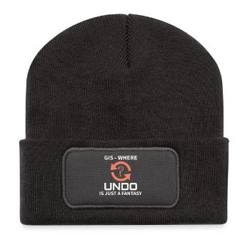 GIS Undo Fantasy Data Mapping Errors - Recycled Patch Beanie - dark grey - Front