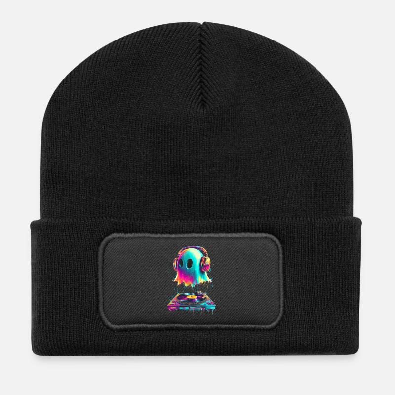 DJ Ghost - Recycled Patch Beanie - black