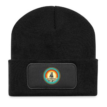 Scottish Terrier Vintage Design - Beanie recyclé à patch - noir - Devant
