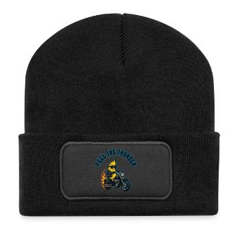 Bananenbiker - Recycelte Patch Beanie - Schwarz - Vorne