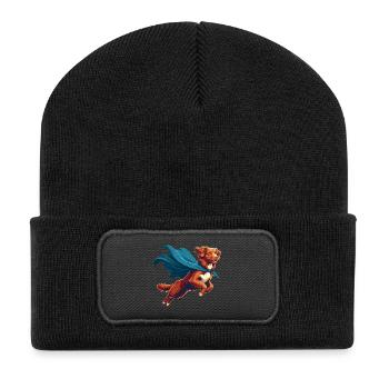 Super Hund Nova Scotia Duck Tolling Retriever - Recycelte Patch Beanie - Schwarz - Vorne