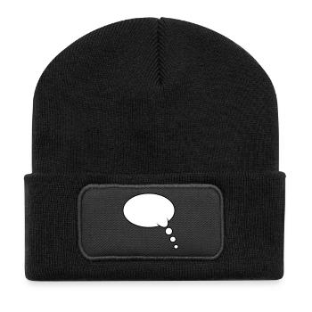 Pensée : Bubble Design - Beanie recyclé à patch - noir - Devant
