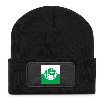 GREENLAND Grönland - Recycelte Patch Beanie - Schwarz - Vorne