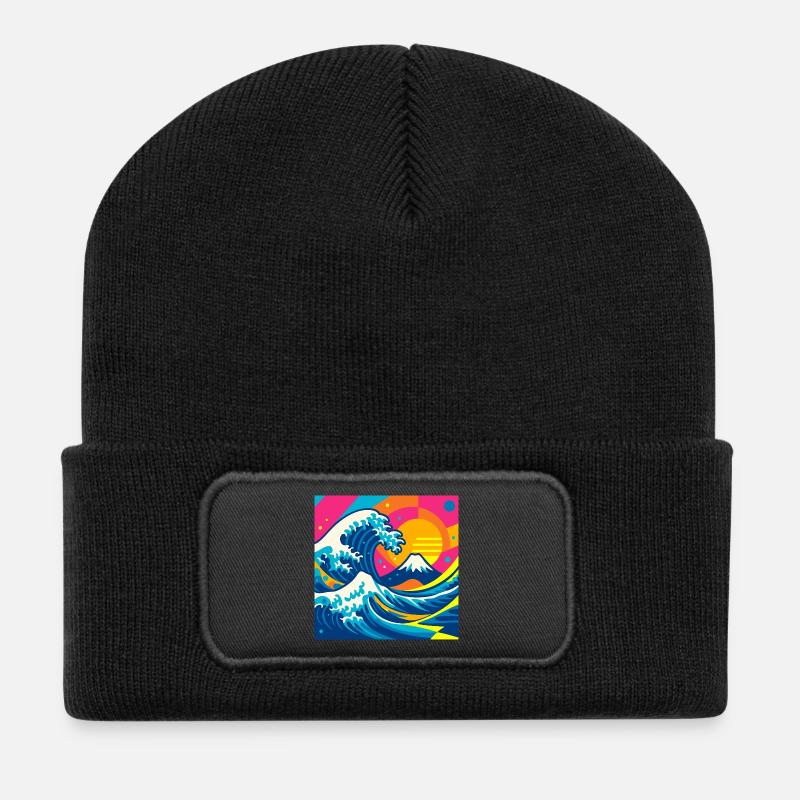 The (almost) wise wave - Recycled Patch Beanie - black