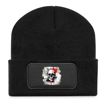 Crâne Trash Polka Biker Culture - Beanie recyclé à patch - noir - Devant