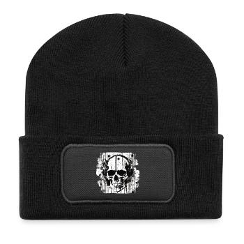 Skull Splash Trash Polka Tattoo - Recycled Patch Beanie - black - Front