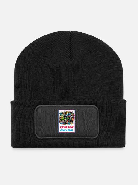 Tractor Pulling Power - Recycelte Patch Beanie - Schwarz