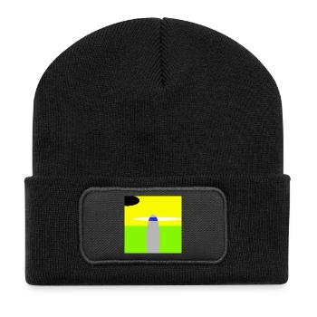 Space Landscape - Recycled Patch Beanie - black - Front