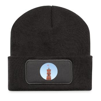 La tour de l’hôtel de ville rouge de Berlin - Beanie recyclé à patch - charbon - Devant