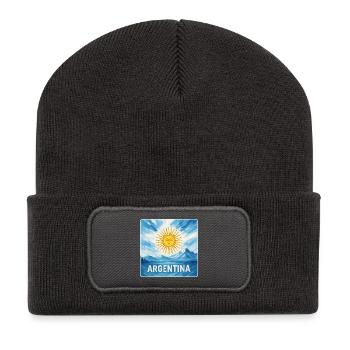 Argentina National Colors Design - Recycled Patch Beanie - dark grey - Front