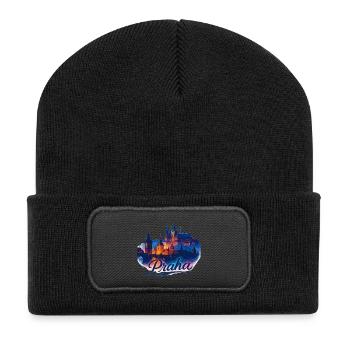 Prague Prague City Czech Republic Silhouette Gift - Recycled Patch Beanie - black - Front