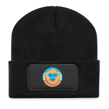 Snub-nosed monkey Monkey Chimpanzee - Recycled Patch Beanie - black - Front