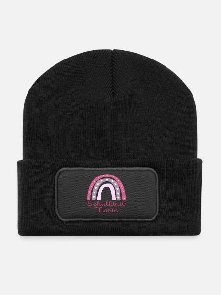 SCHULANFANG SCHULKIND MARIE - Recycelte Patch Beanie - Schwarz