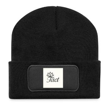 Takt - Recycelte Patch Beanie - Schwarz - Vorne