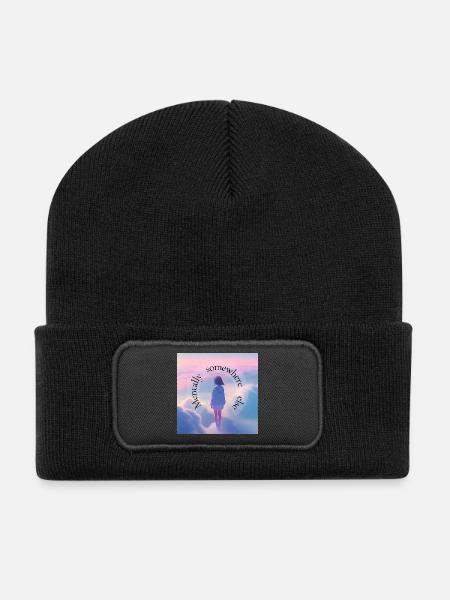 Mentally Somewhere Else – Aesthetic Dreamscape - Recycled Patch Beanie - black